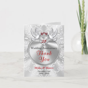 25-årsdagen för Silver tackkort