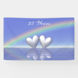 25-årsdagen Silver Hearts Banner