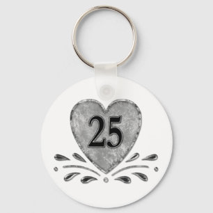 25-årsdagen - Silver Nyckelring