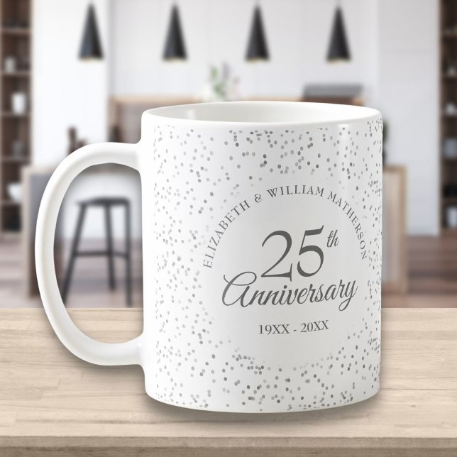 25-årsdagen Silver Stardust Kaffemugg (Skapare uppladdad)