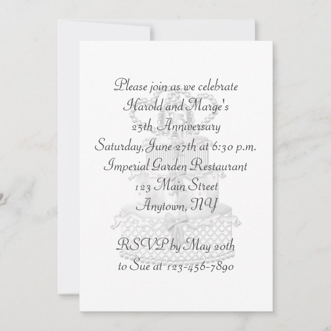 25-årsfirande inbjudningar (Framsida)