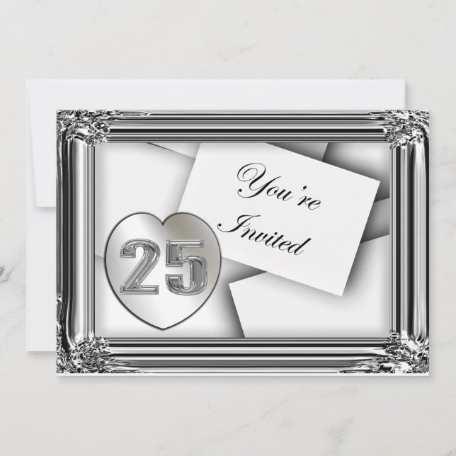 25-årsjubiléer inbjudningar (Framsida)
