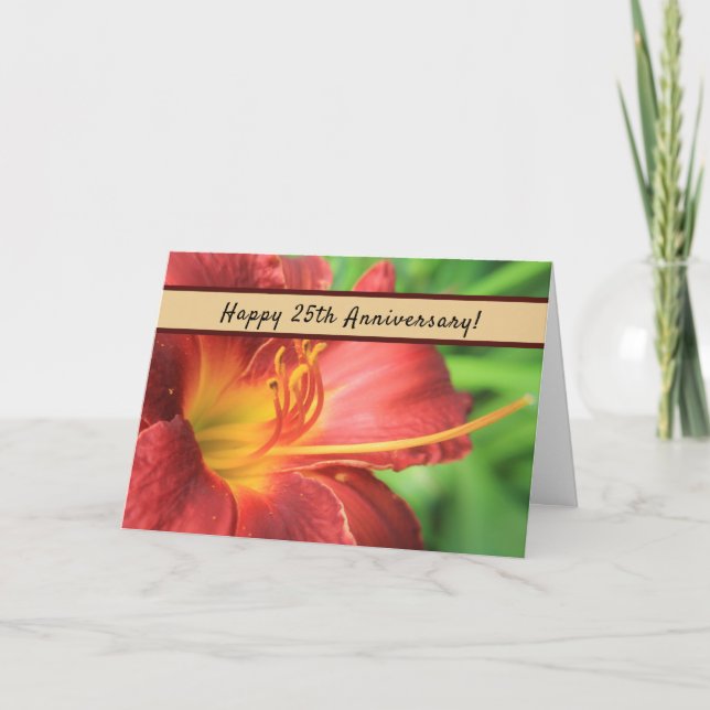 25-årsjubiléet Firande-kort Kort (Framsida)