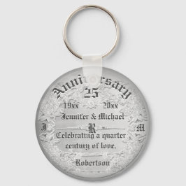 25-årsjubiléet Silver Monogram Nyckelring