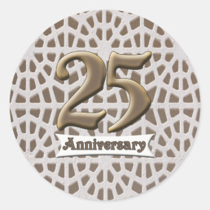 25-årsjubileum3 runt klistermärke