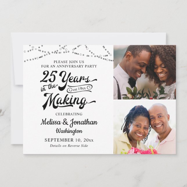 25-årsjubileum 25 ÅR I SKAPAR Ljus Inbjudningar (Framsida)