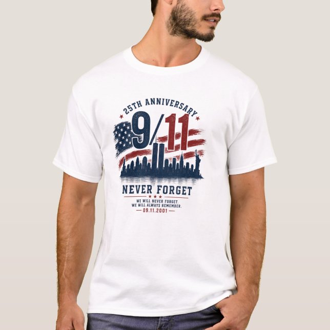 25-årsjubileum/ ALDRIG GLÖMMA/ 9-11 T-Shirt  (Framsida)