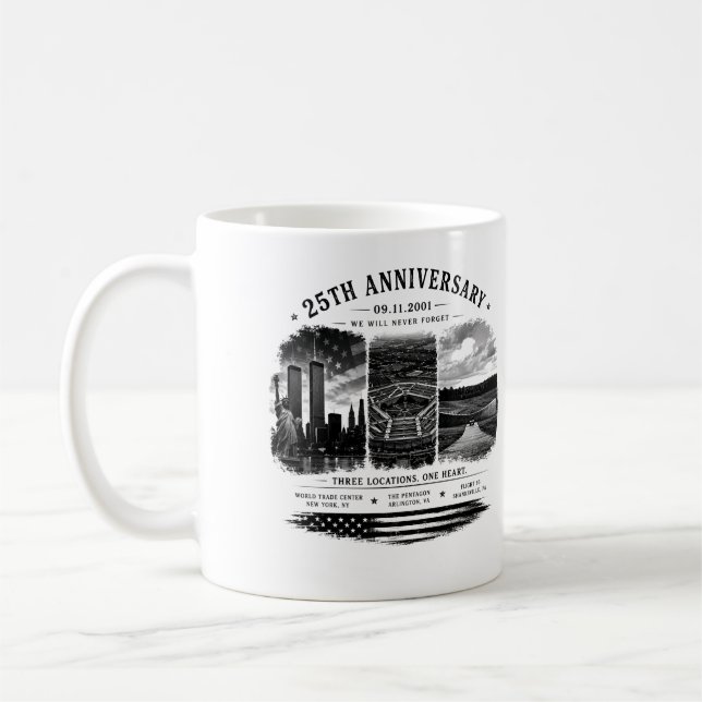 25-årsjubileum/ ALDRIG GLÖMMA  Kaffemugg (Vänster)