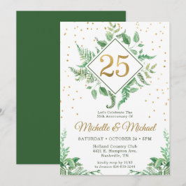 25-årsjubileum botaniskt inbjudningar