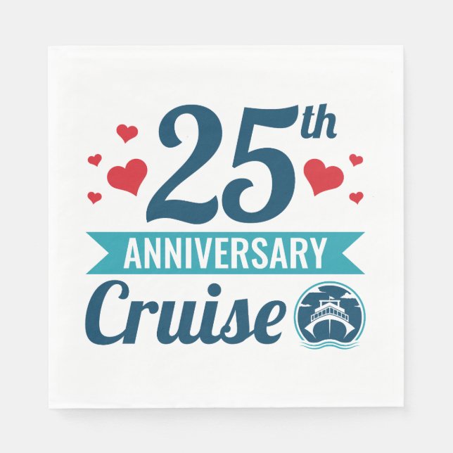 25-årsjubileum Cruise Pappersservett (Framsidan)