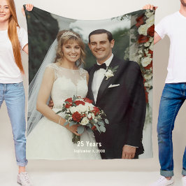 25-årsjubileum för äktenskapet Flygtäcke Foto Fleecefilt
