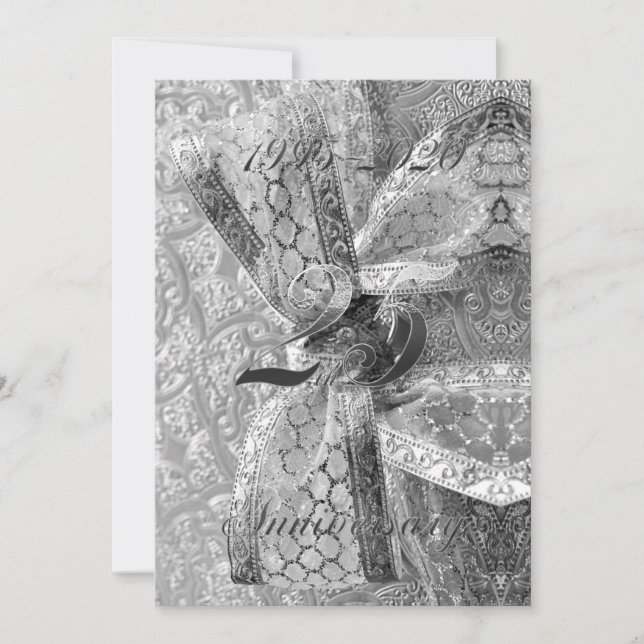 25-årsjubileum för bröllop Jubileum 2020 Chic Silv Spara Datumet (Framsida)