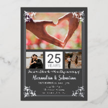 25-årsjubileum för bröllop med ram