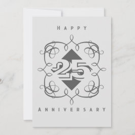 25-årsjubileum för flata hälsningar kort