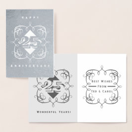 25-årsjubileum för oljekort folierat kort