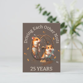 25-årsjubileum  hamstrar som gör varandra galna vykort