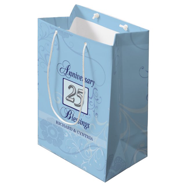 25-årsjubileum i Blått och Silver (Framsidan Vinklad)