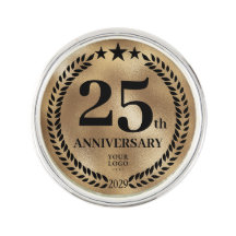 25-årsjubileum Logotyp Guld
