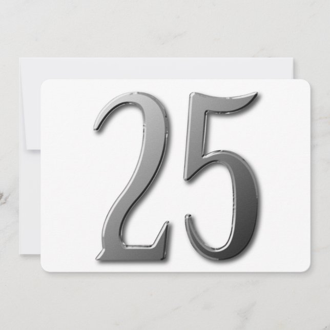 25-årsjubileum med information på baksidan inbjudningar (Framsida)