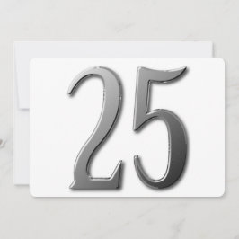 25-årsjubileum med information på baksidan inbjudningar