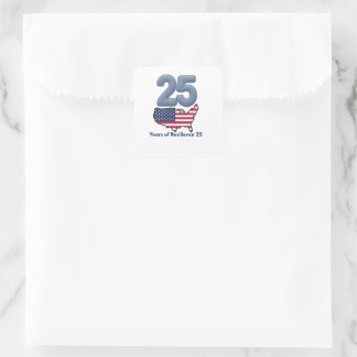 25-årsjubileum Patriot Day 9/11 År av motståndskra Fyrkantigt Klistermärke