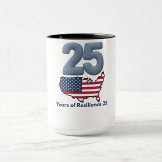 25-årsjubileum Patriot Day 9/11 År av motståndskra Mugg