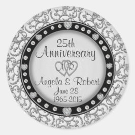 25-årsjubileum runt klistermärke