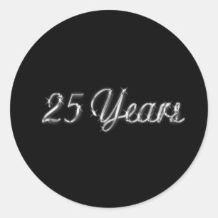 25-årsjubileum runt klistermärke