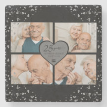 25-årsjubileum Silver Glitter Black