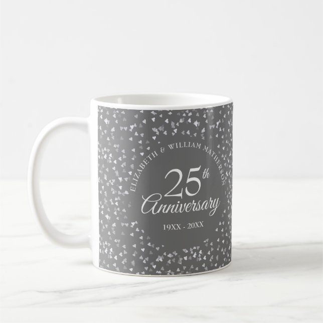 25-årsjubileum Silver Hearts Kaffemugg (Vänster)