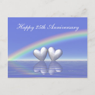 25-årsjubileum Silver Hearts Vykort