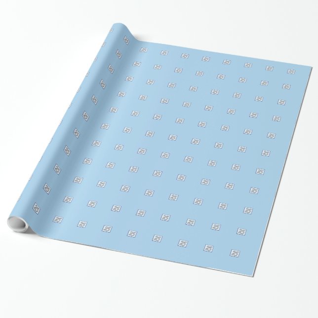 25-årsjubileum Silver nummer på blått Presentpapper (Utrullad)