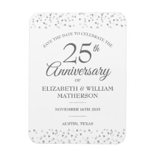 25-årsjubileum Spara datum Silverhjärtan Magnet