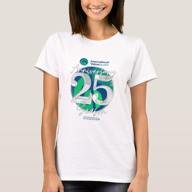 25-årsjubileum T-shirt för kvinnor (Framsida)