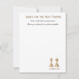 25-årsjubileumskort för bröllopsråd Elegant Guld Anteckningskort