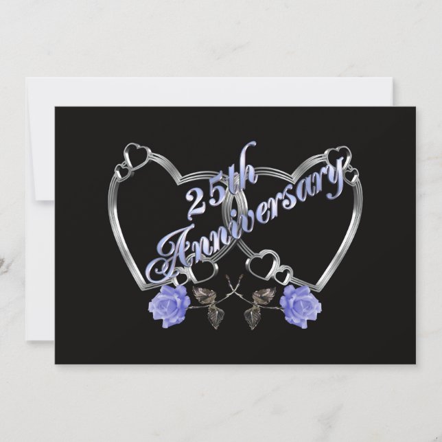 25-årsjubileumspartajInvitation silver Inbjudningar (Framsida)