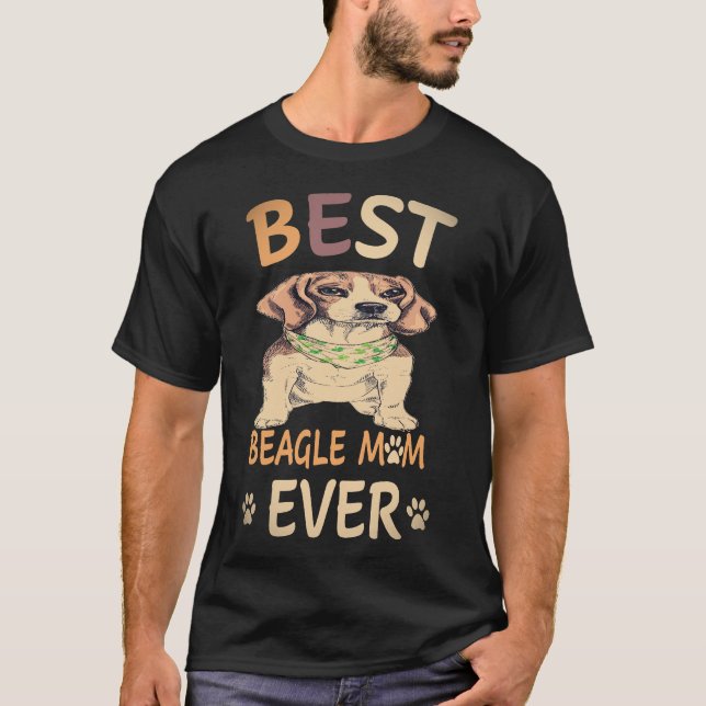 25 Bästa Beagle Mamma Någonsin Beagle T Shirt (Framsida)