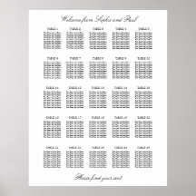 25 Bord Elegant Minimalistisk Placeringsplan