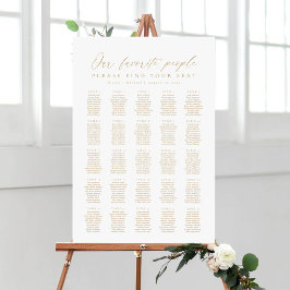 25 Bord Vår Favoritpersoners Placeringsplan Poster