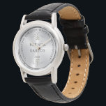 25 bröllop-årsdiamanter och silver armbandsur<br><div class="desc">Elegant 25:e bröllop-årsbilden av metallisk silver accentuerad med vita diamanthjärtan.</div>