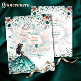 25 Budgetturkos Blommigt Quinceanera Dress Papper Flygblad