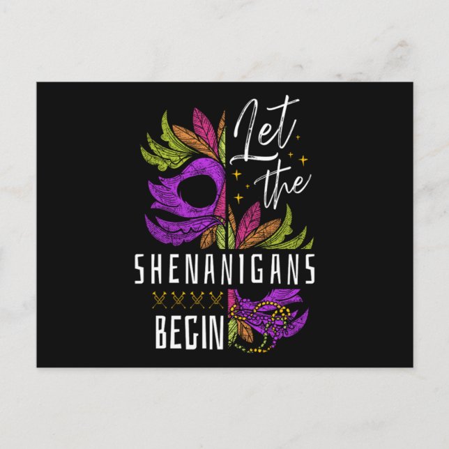 25.Carnival Mardi Gras för Mardi gras Fläkt Meddelande Vykort (Framsida)