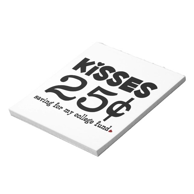 25 Cents Kisses Anteckningsblock (Roterad)