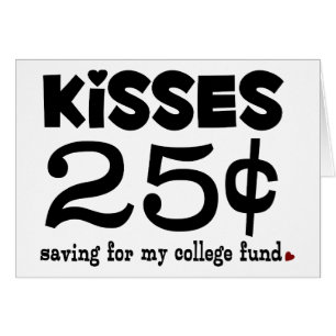 25 Cents Kisses Hälsningskort