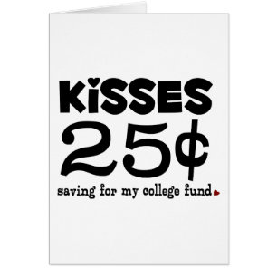 25 Cents Kisses Hälsningskort