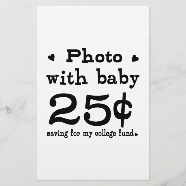 25-centsfoto med Baby Brevpapper (Framsida)