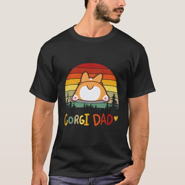 25 Corgi Pappa Corgi T Shirt (Framsida)