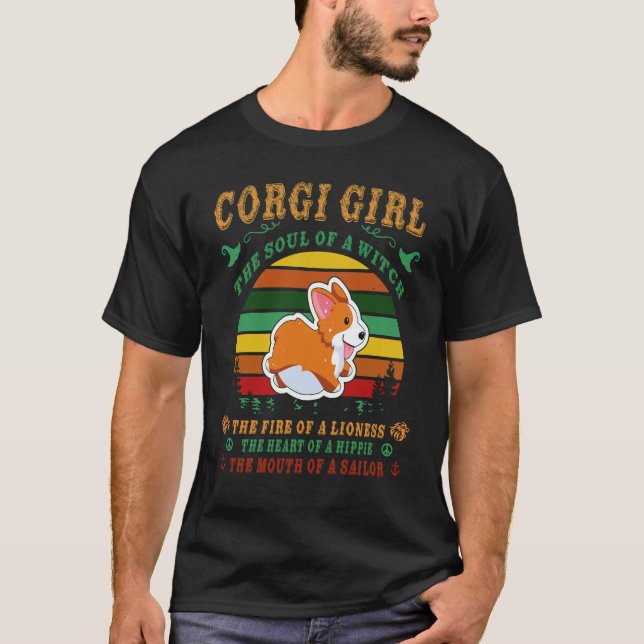 25 Corgi Själens Häxa Corgi T Shirt (Framsida)
