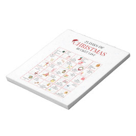 25 Days of Christmas Bucket List Art Anteckningsblock