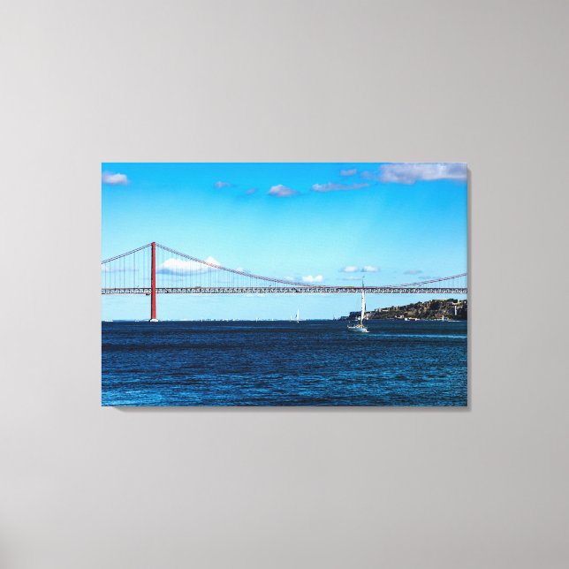 25 de Abril Bridge Canvastryck (Framsida)